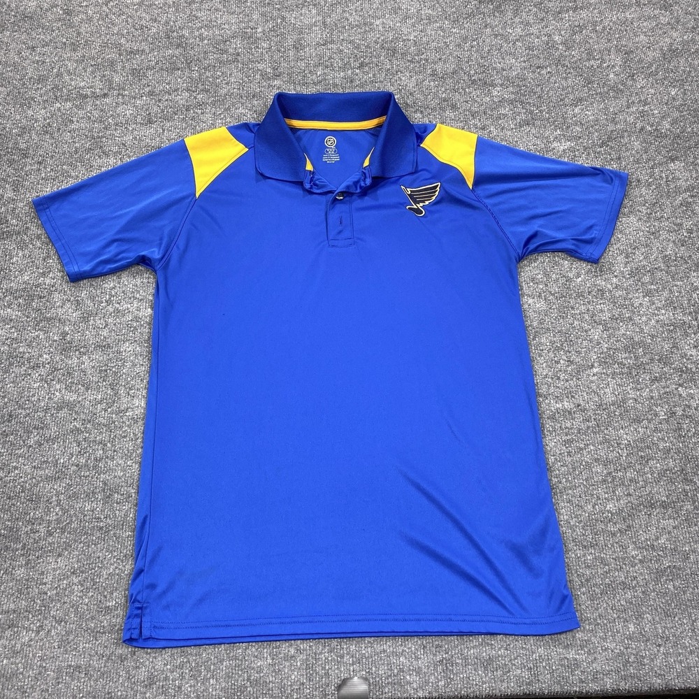 St. Louis Blues Shirt Mens Medium Blue NHL Hockey UNK Performance Polo
